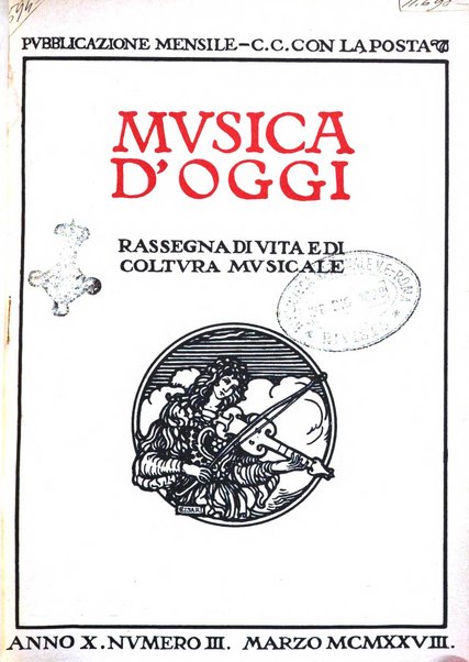 Musica d'oggi rassegna internazionale bibliografica e di critica