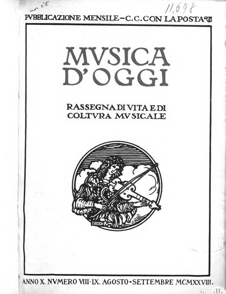 Musica d'oggi rassegna internazionale bibliografica e di critica