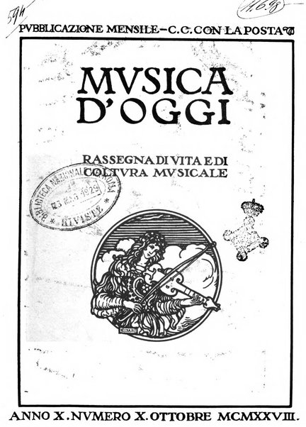 Musica d'oggi rassegna internazionale bibliografica e di critica