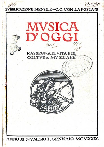 Musica d'oggi rassegna internazionale bibliografica e di critica