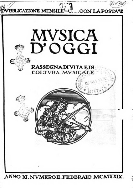 Musica d'oggi rassegna internazionale bibliografica e di critica