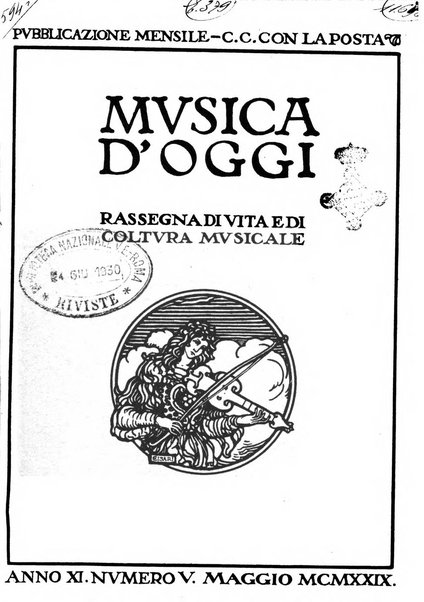 Musica d'oggi rassegna internazionale bibliografica e di critica