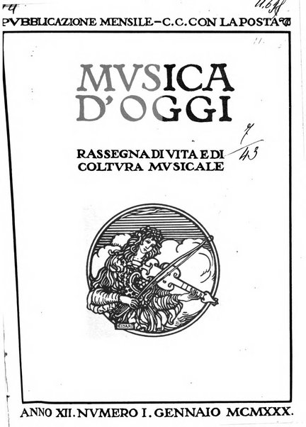 Musica d'oggi rassegna internazionale bibliografica e di critica