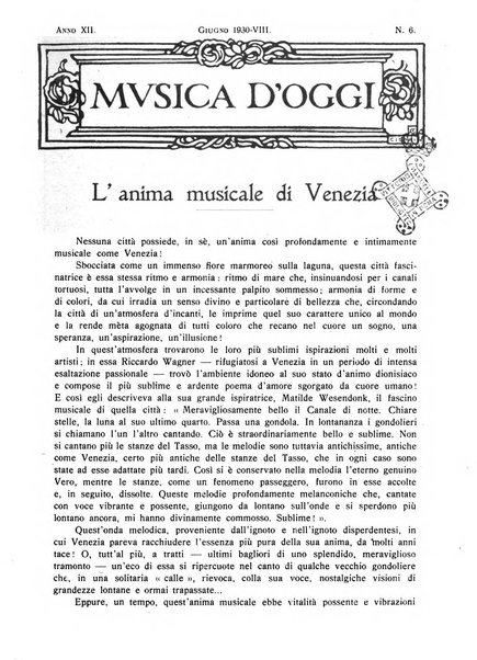 Musica d'oggi rassegna internazionale bibliografica e di critica