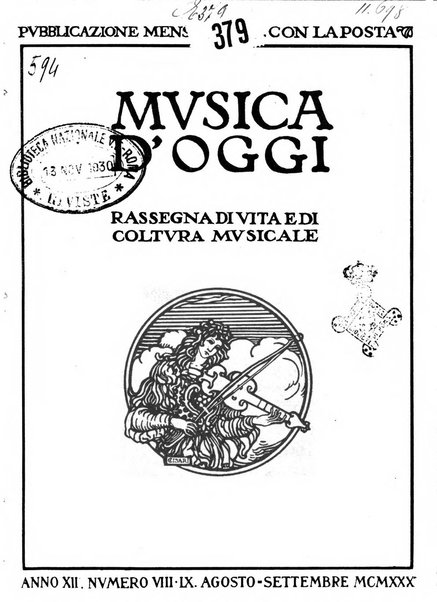 Musica d'oggi rassegna internazionale bibliografica e di critica