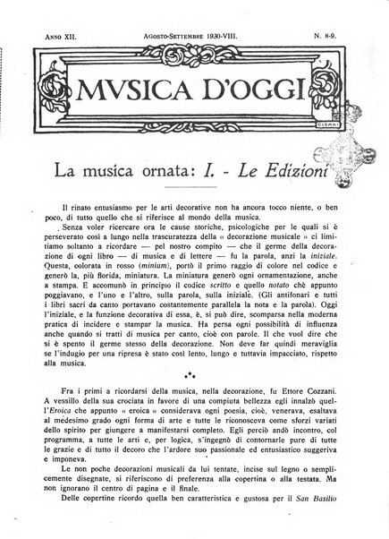 Musica d'oggi rassegna internazionale bibliografica e di critica