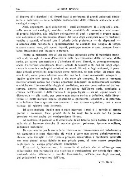 Musica d'oggi rassegna internazionale bibliografica e di critica