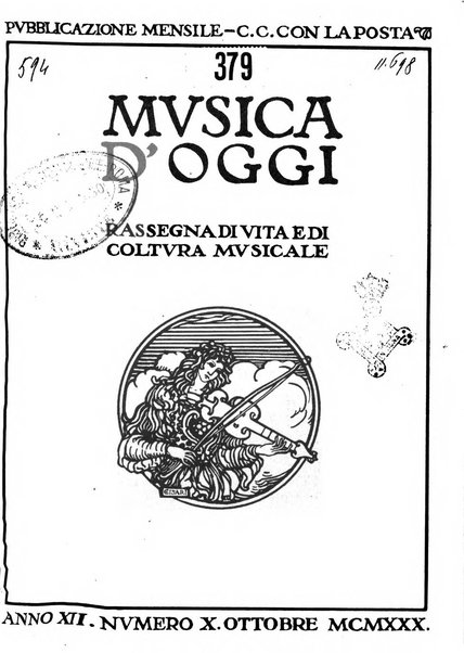 Musica d'oggi rassegna internazionale bibliografica e di critica