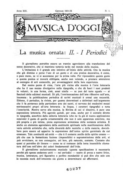 Musica d'oggi rassegna internazionale bibliografica e di critica