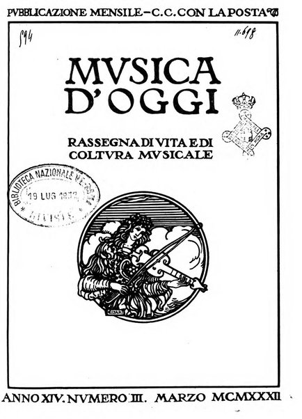 Musica d'oggi rassegna internazionale bibliografica e di critica