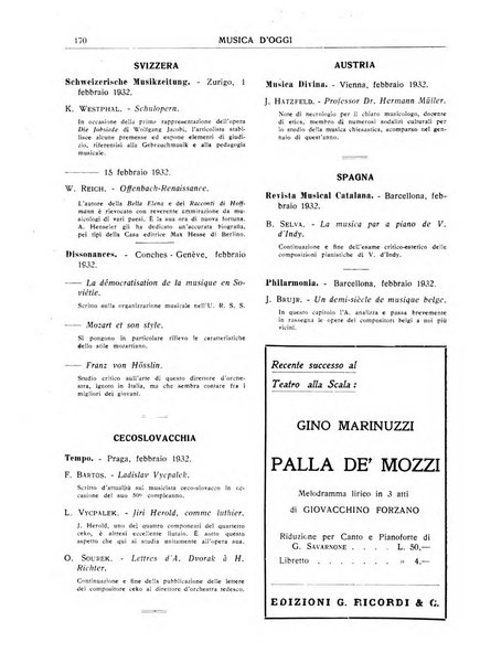 Musica d'oggi rassegna internazionale bibliografica e di critica