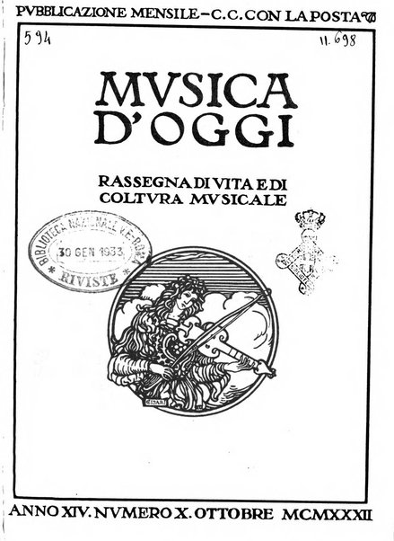 Musica d'oggi rassegna internazionale bibliografica e di critica