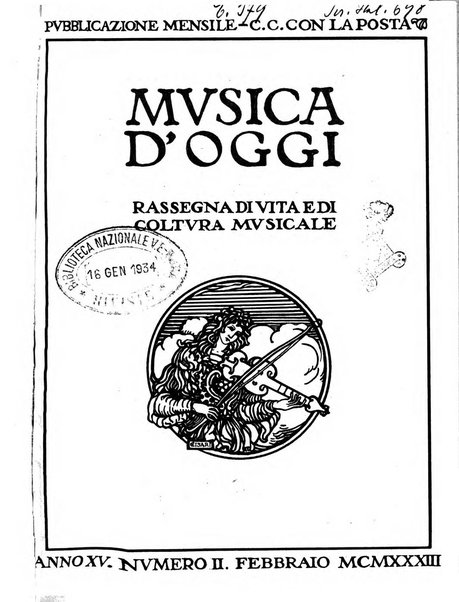 Musica d'oggi rassegna internazionale bibliografica e di critica