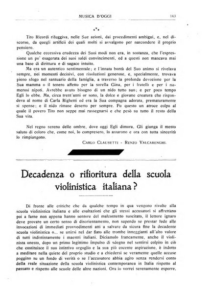 Musica d'oggi rassegna internazionale bibliografica e di critica