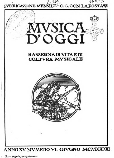 Musica d'oggi rassegna internazionale bibliografica e di critica