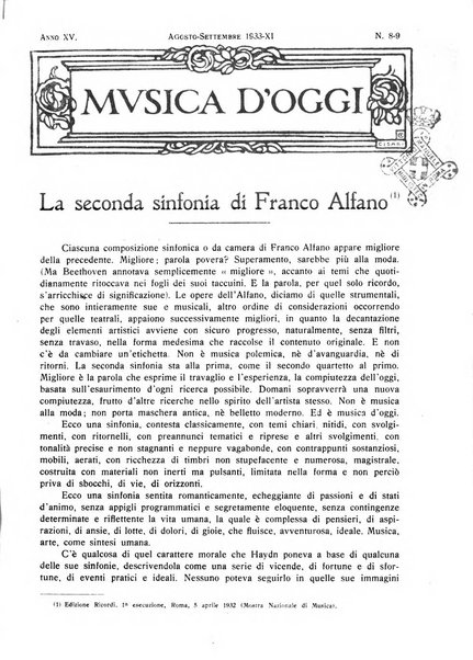 Musica d'oggi rassegna internazionale bibliografica e di critica