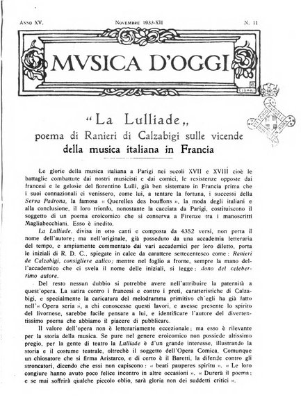 Musica d'oggi rassegna internazionale bibliografica e di critica