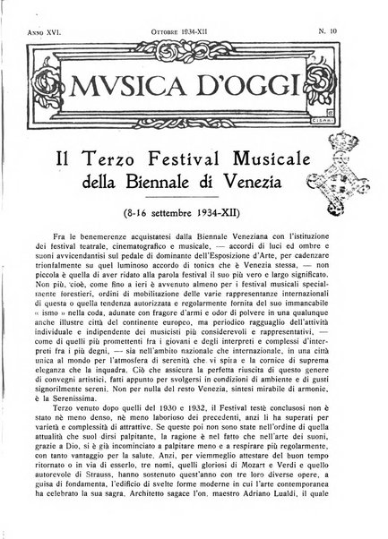 Musica d'oggi rassegna internazionale bibliografica e di critica