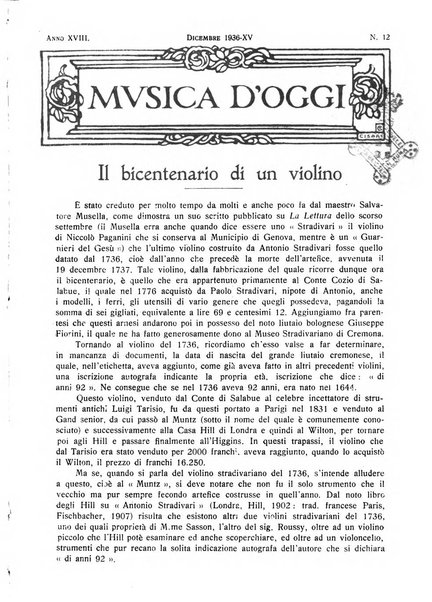 Musica d'oggi rassegna internazionale bibliografica e di critica