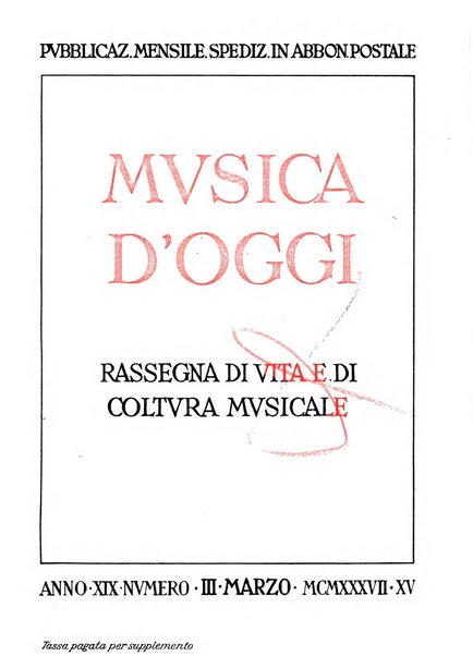 Musica d'oggi rassegna internazionale bibliografica e di critica