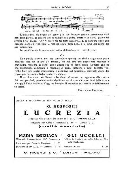 Musica d'oggi rassegna internazionale bibliografica e di critica