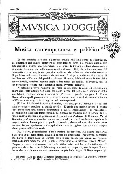 Musica d'oggi rassegna internazionale bibliografica e di critica