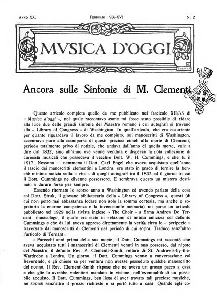 Musica d'oggi rassegna internazionale bibliografica e di critica