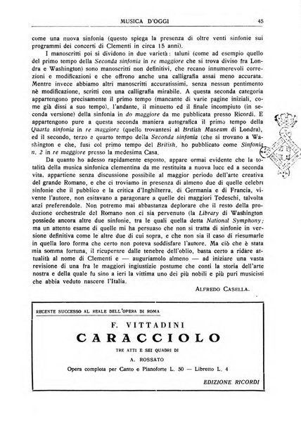 Musica d'oggi rassegna internazionale bibliografica e di critica