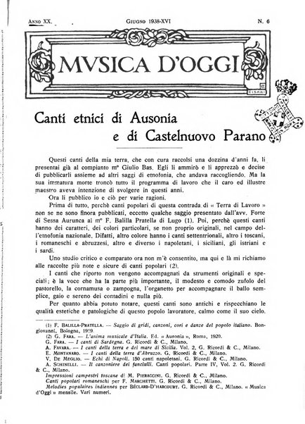 Musica d'oggi rassegna internazionale bibliografica e di critica