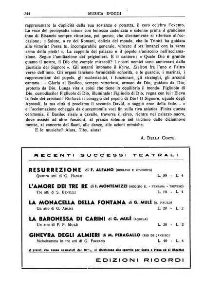 Musica d'oggi rassegna internazionale bibliografica e di critica