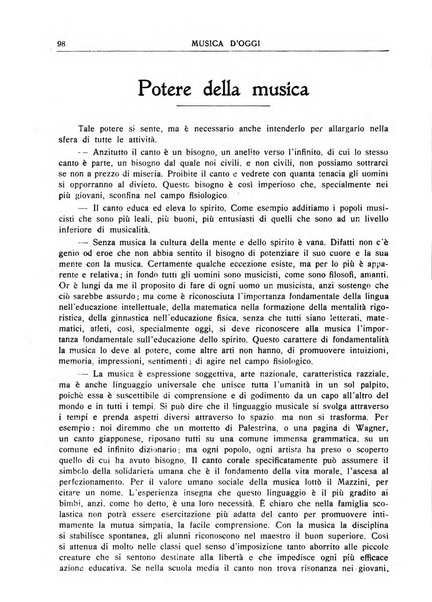 Musica d'oggi rassegna internazionale bibliografica e di critica