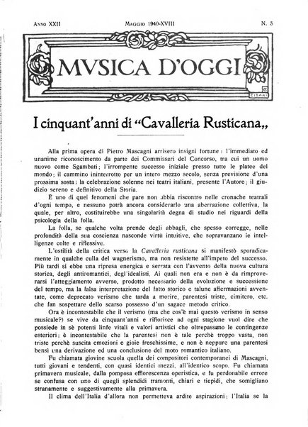 Musica d'oggi rassegna internazionale bibliografica e di critica