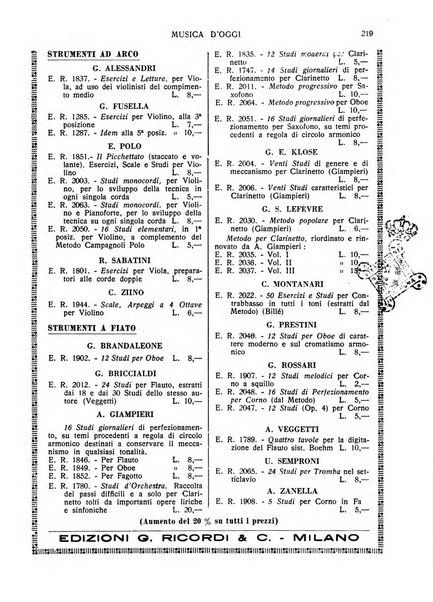 Musica d'oggi rassegna internazionale bibliografica e di critica