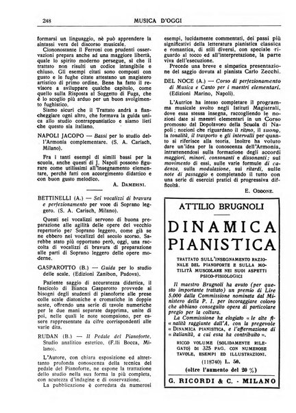 Musica d'oggi rassegna internazionale bibliografica e di critica