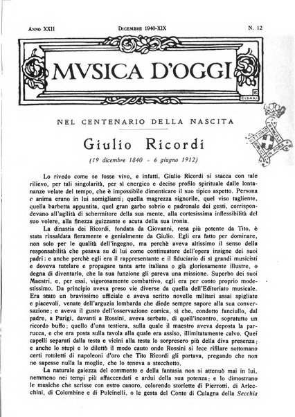 Musica d'oggi rassegna internazionale bibliografica e di critica