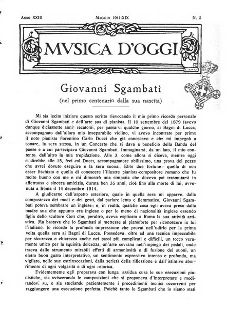 Musica d'oggi rassegna internazionale bibliografica e di critica