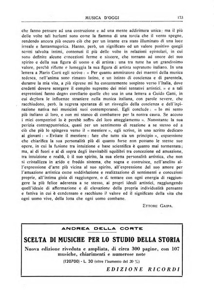 Musica d'oggi rassegna internazionale bibliografica e di critica