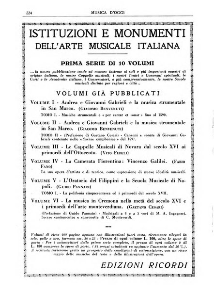 Musica d'oggi rassegna internazionale bibliografica e di critica