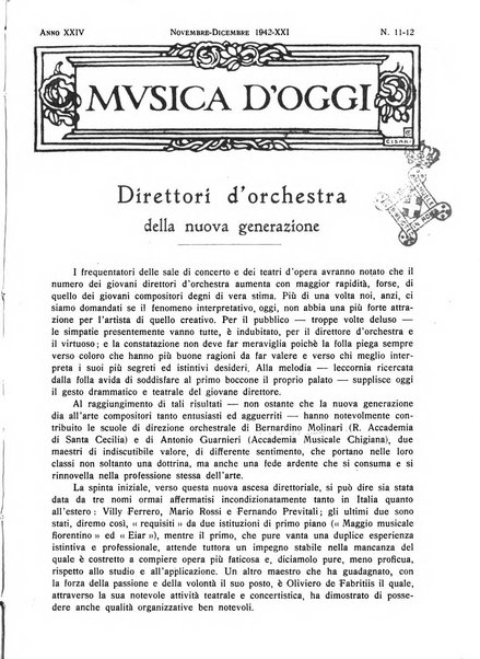 Musica d'oggi rassegna internazionale bibliografica e di critica