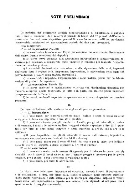 Statistica del commercio speciale di importazione e di esportazione