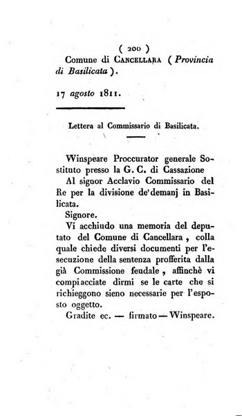 Supplimento del Bullettino della commissione feudale