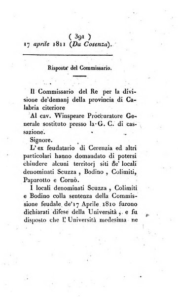 Supplimento del Bullettino della commissione feudale