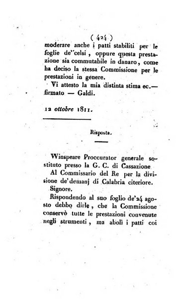 Supplimento del Bullettino della commissione feudale