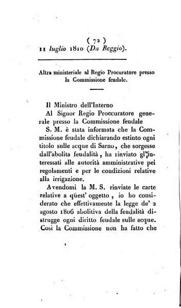 Supplimento del Bullettino della commissione feudale