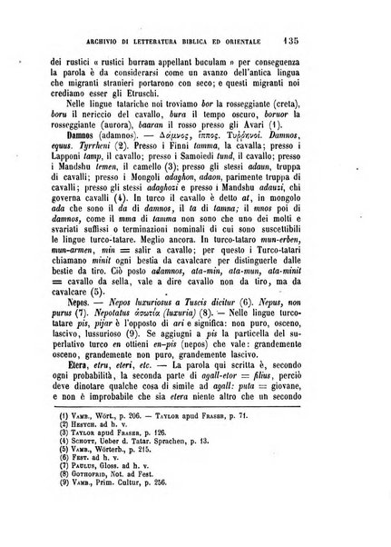 Archivio di letteratura biblica ed orientale contribuzioni mensili allo studio della Sacra Scrittura e dei principali tra i monumenti dell'antico oriente