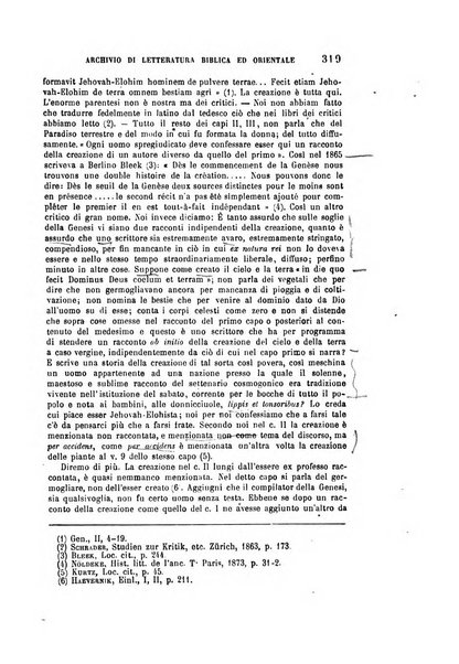 Archivio di letteratura biblica ed orientale contribuzioni mensili allo studio della Sacra Scrittura e dei principali tra i monumenti dell'antico oriente