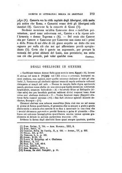 Archivio di letteratura biblica ed orientale contribuzioni mensili allo studio della Sacra Scrittura e dei principali tra i monumenti dell'antico oriente