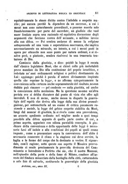 Archivio di letteratura biblica ed orientale contribuzioni mensili allo studio della Sacra Scrittura e dei principali tra i monumenti dell'antico oriente