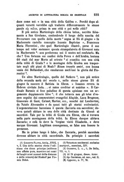 Archivio di letteratura biblica ed orientale contribuzioni mensili allo studio della Sacra Scrittura e dei principali tra i monumenti dell'antico oriente