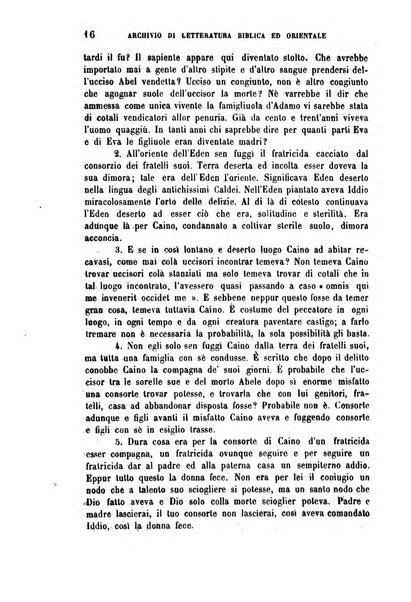 Archivio di letteratura biblica ed orientale contribuzioni mensili allo studio della Sacra Scrittura e dei principali tra i monumenti dell'antico oriente